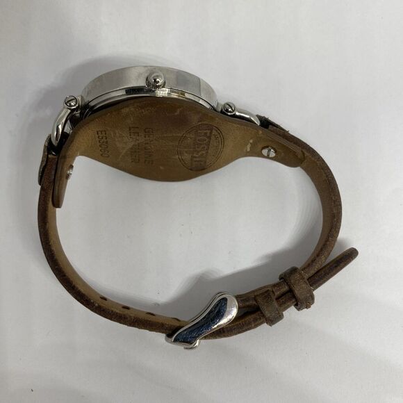 Fossil Georgia ES3060 Women Brown Leather Analog Dial Quartz Genuine Watch KS734 - Picture 11 of 12